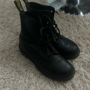Dr. Martens Black Leather Lace-Up Boots